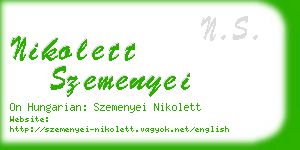 nikolett szemenyei business card